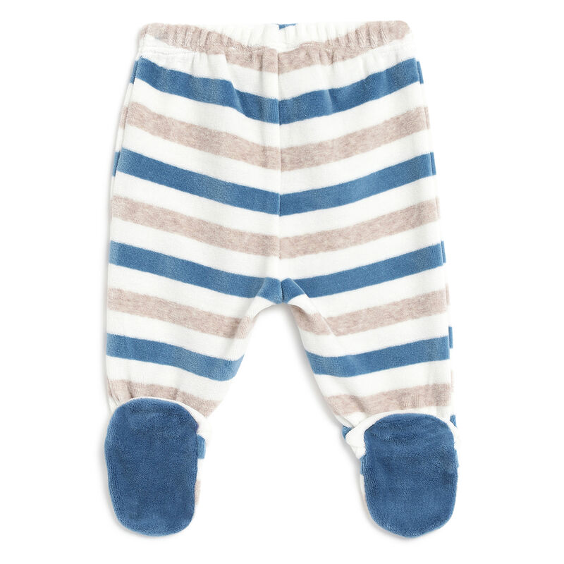 Boys Natural Striped Sweater with Leggings image number 3